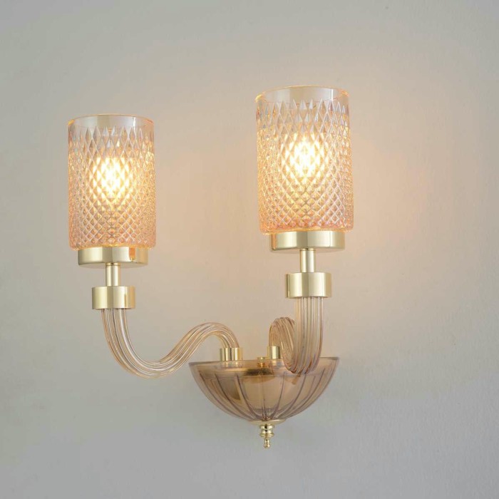 Бра Crystal Lux SILVESTRO AP2 AMBER