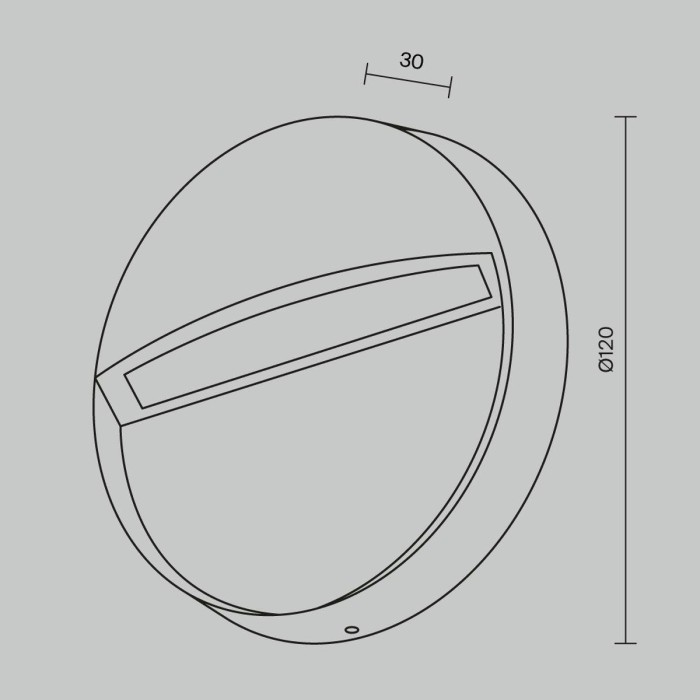 Уличный настенный светодиодный светильник Maytoni Mane O046SL-L3W3K