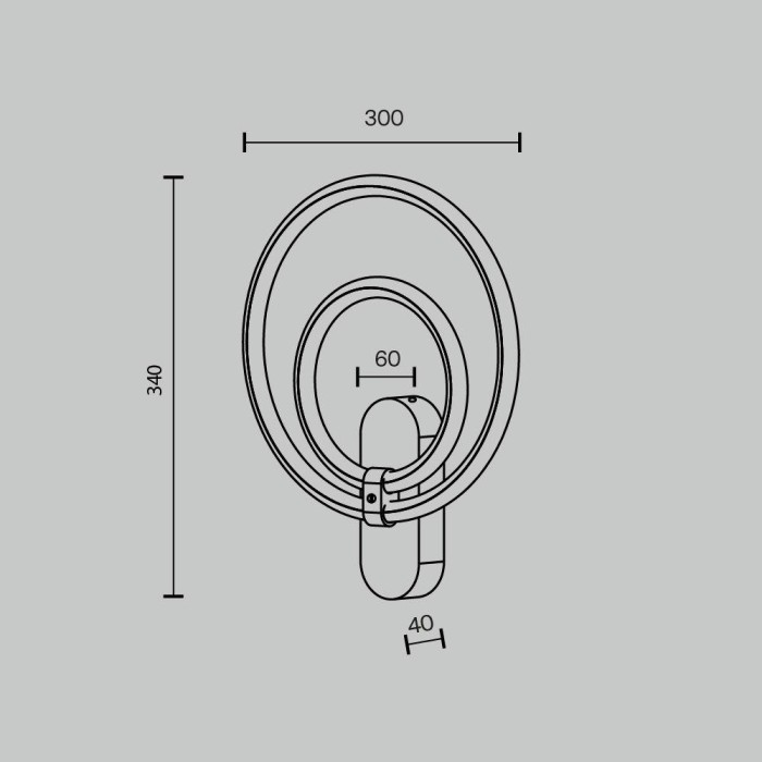 Настенный светодиодный светильник Maytoni Link MOD357WL-L16BS3K