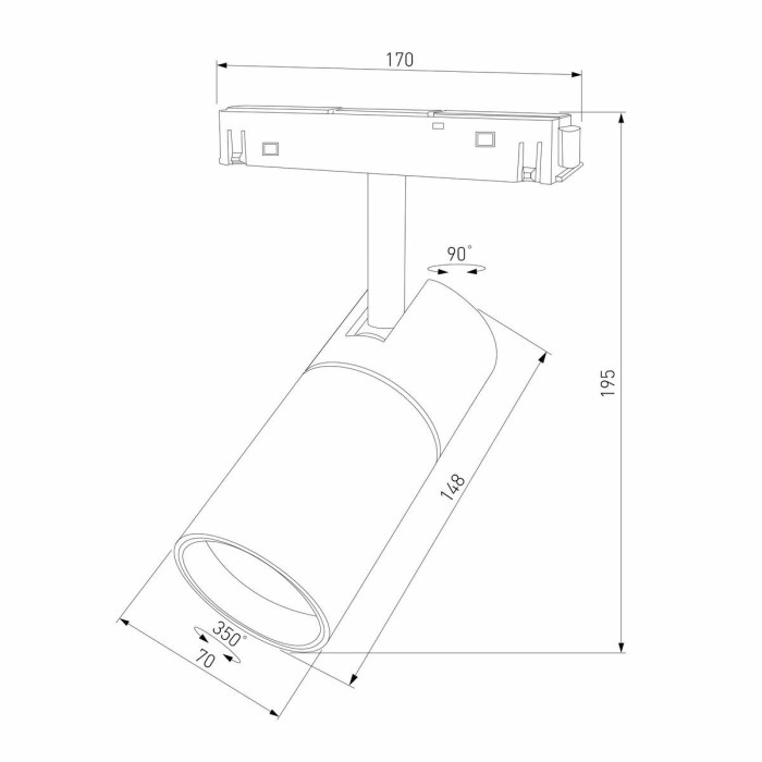 Трековый светодиодный светильник Elektrostandard Slim Magnetic 85197/01 a066589