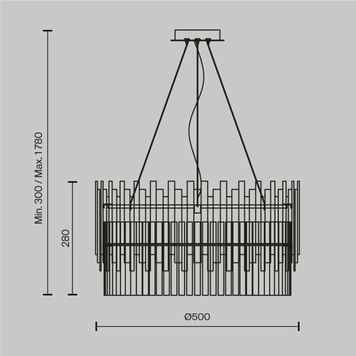 Подвесная люстра Maytoni Coliseo MOD135PL-06BS