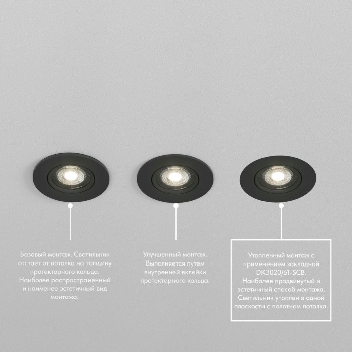 Встраиваемый светильник Denkirs Billum DK3020-BK