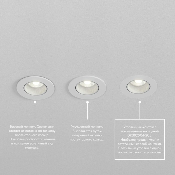 Встраиваемый светильник Denkirs Rodvig DK3061-WH+BK