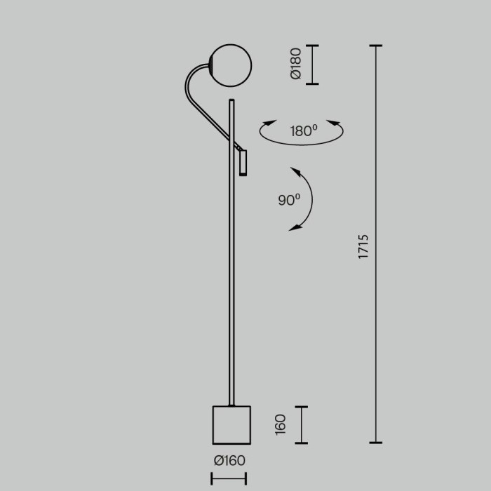 Торшер Maytoni Fly MOD230FL-01B