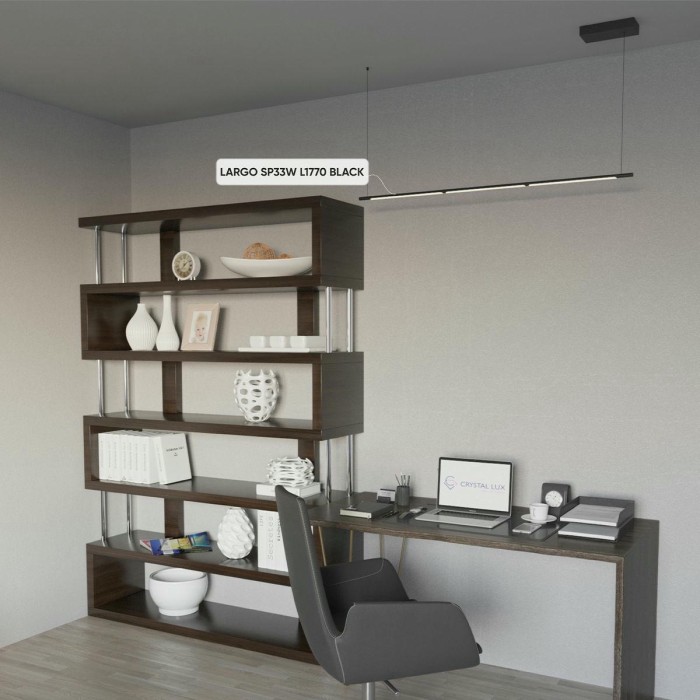 Подвесной светодиодный светильник Crystal Lux Largo SP33W L1770 Black