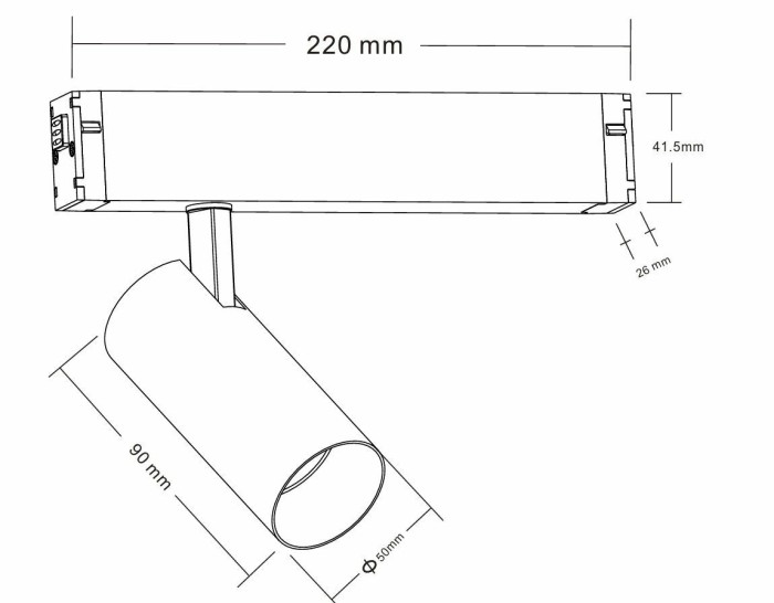 Светильник трековый Crystal Lux CLT 0.35 003 10W BL 4000K