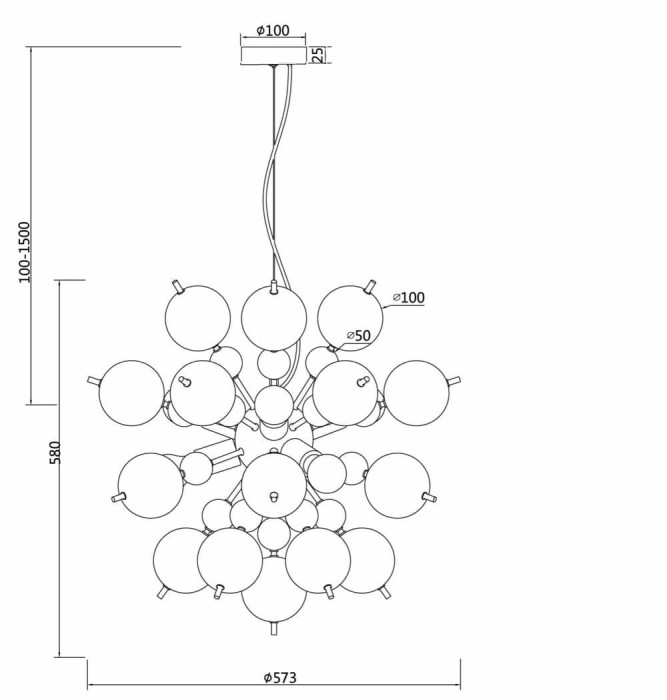 Подвесная люстра Maytoni Bolla MOD133PL-06BS
