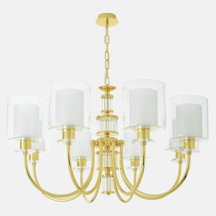 Подвесная люстра Crystal Lux ELENA SP8 GOLD