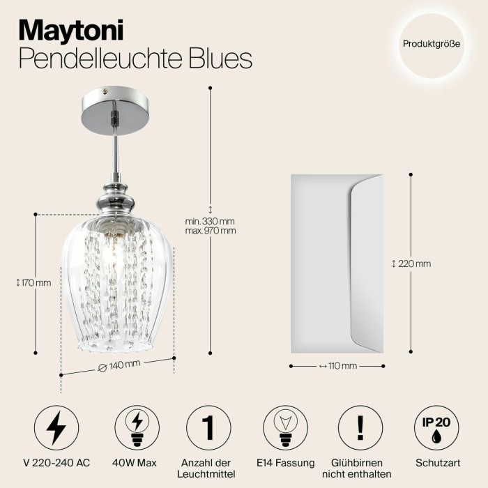 Подвесной светильник Maytoni Blues MOD044-PL-01-N