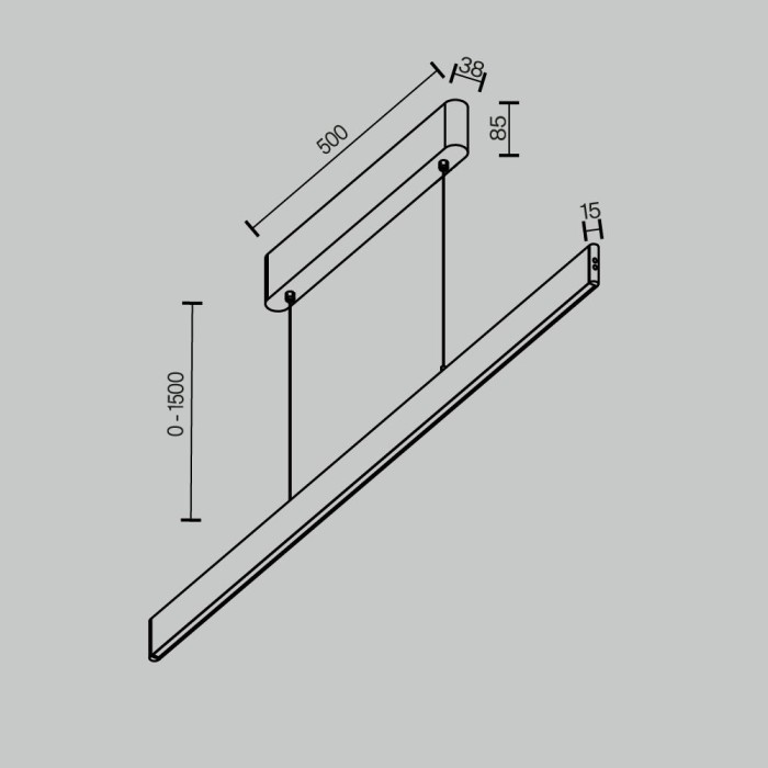 Подвесной светильник Maytoni Technical P109PL-36W2.7-6K-BS