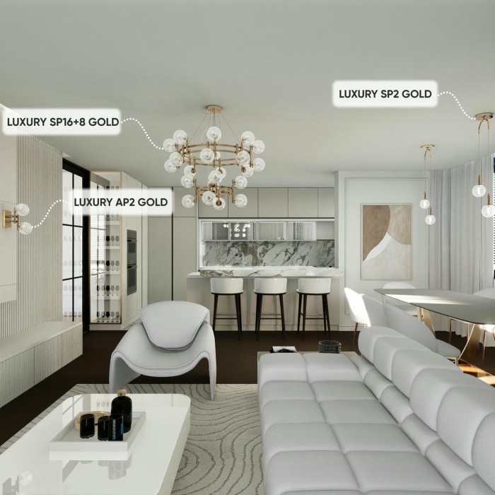 Подвесная люстра Crystal Lux Luxury SP16+8 Gold