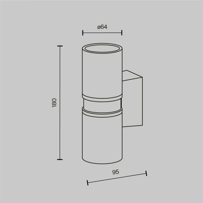 Уличный настенный светильник Maytoni Bowery O582WL-02BS