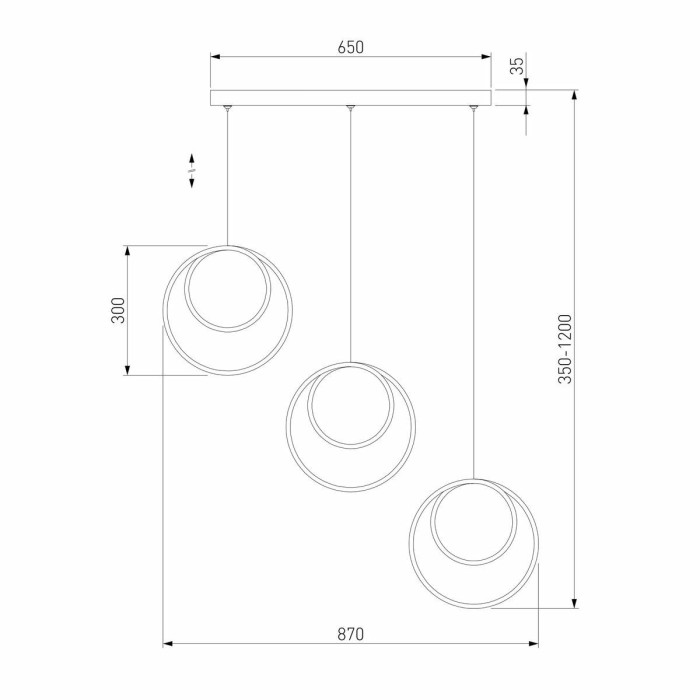 Подвесной светодиодный светильник Eurosvet Flow 90308/3 черный