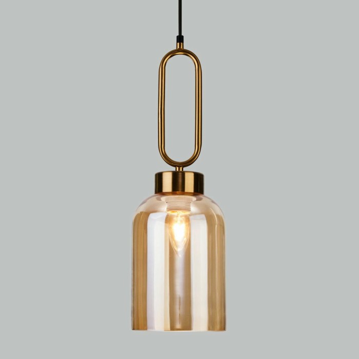 Подвесной светильник Eurosvet Flou 50229/1 янтарный