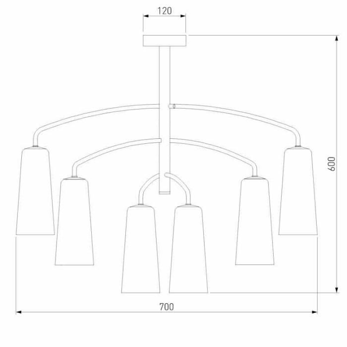 Подвесная люстра Eurosvet Omber 70137/6 латунь