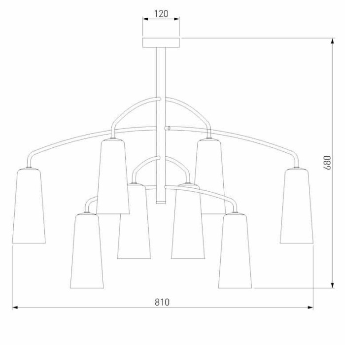 Подвесная люстра Eurosvet Omber 70137/8 латунь