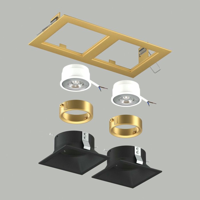 Комплект со светильником Lightstar Domino Quadro (214523+214507+214507+214003+214003) D5230707GMOD