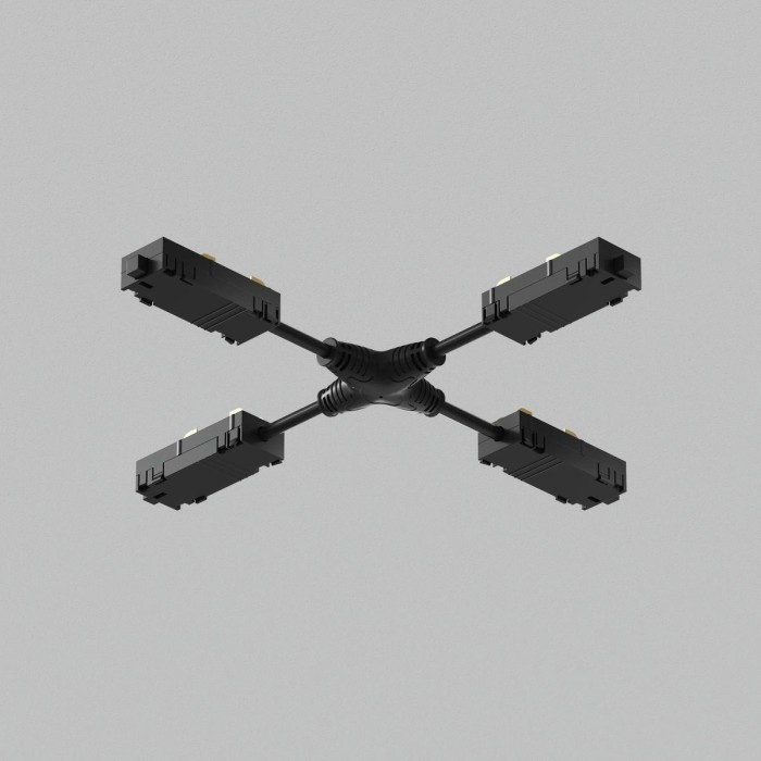 Коннектор X-образный гибкий Denkirs Smart Hide TR2116-BK