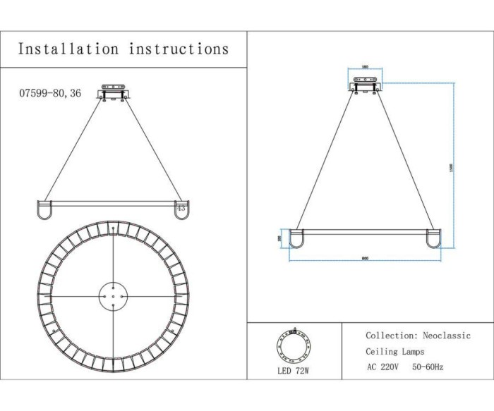 Люстра Kink Light Гэлли 07599-80,36
