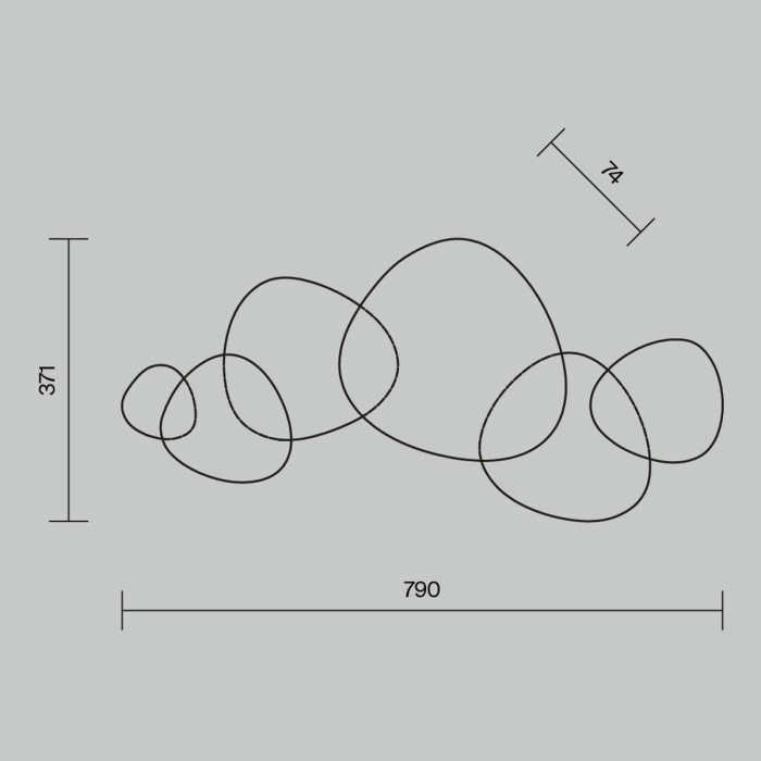 Настенный светодиодный светильник Maytoni Jack-stone MOD314WL-L13G3K