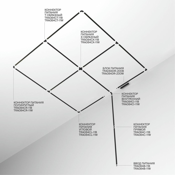 Шинопровод Maytoni Technical Busbar trunkings Radity TRX084EC-111W