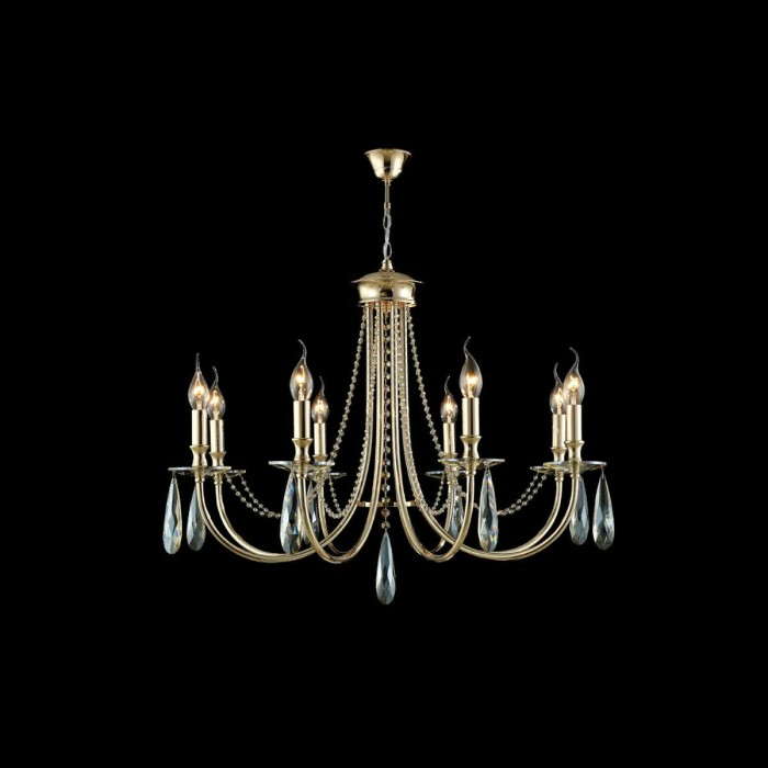 Подвесная люстра Crystal Lux Victoria SP8 Gold/Amber