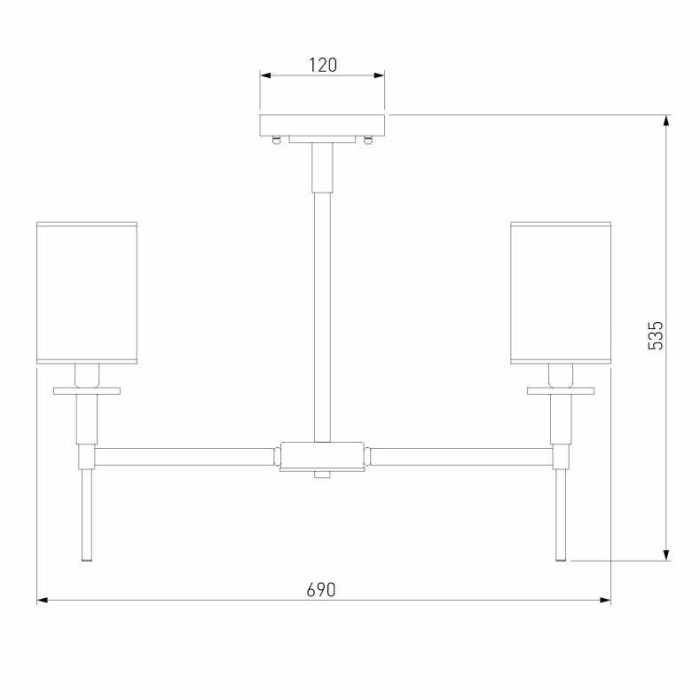 Подвесная люстра Eurosvet Brielle 60132/6 латунь