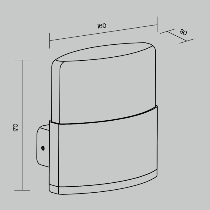 Уличный настенный светодиодный светильник Maytoni Rom O442WL-L12GF3K1