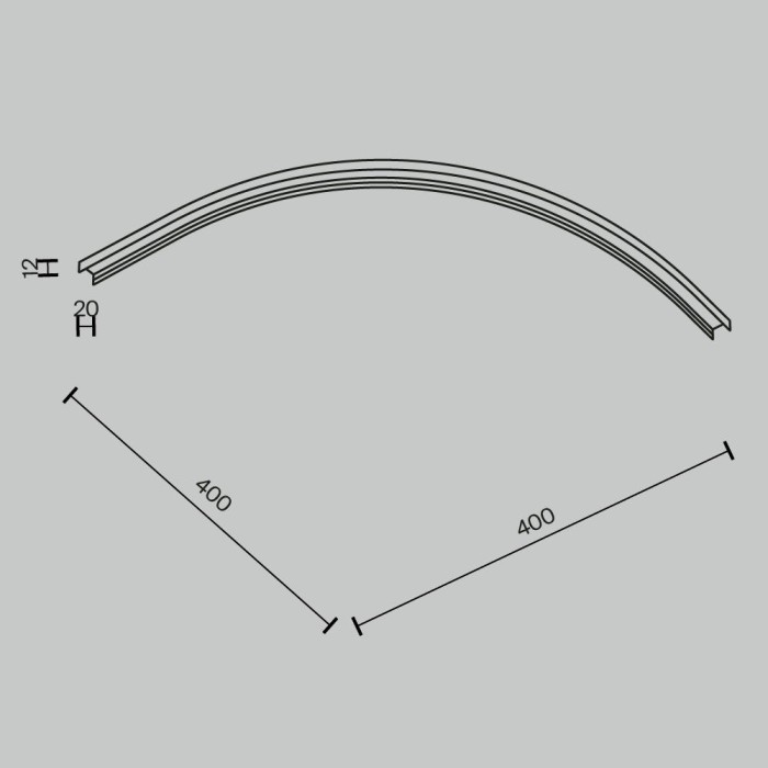 Коннектор радиусный Maytoni Technical TRA172CL-R300-11B