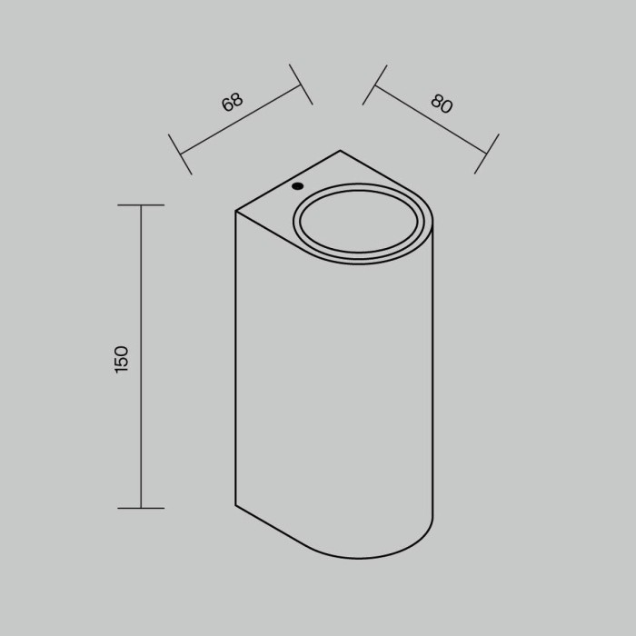 Уличный настенный светильник Maytoni Slat O044WL-02B