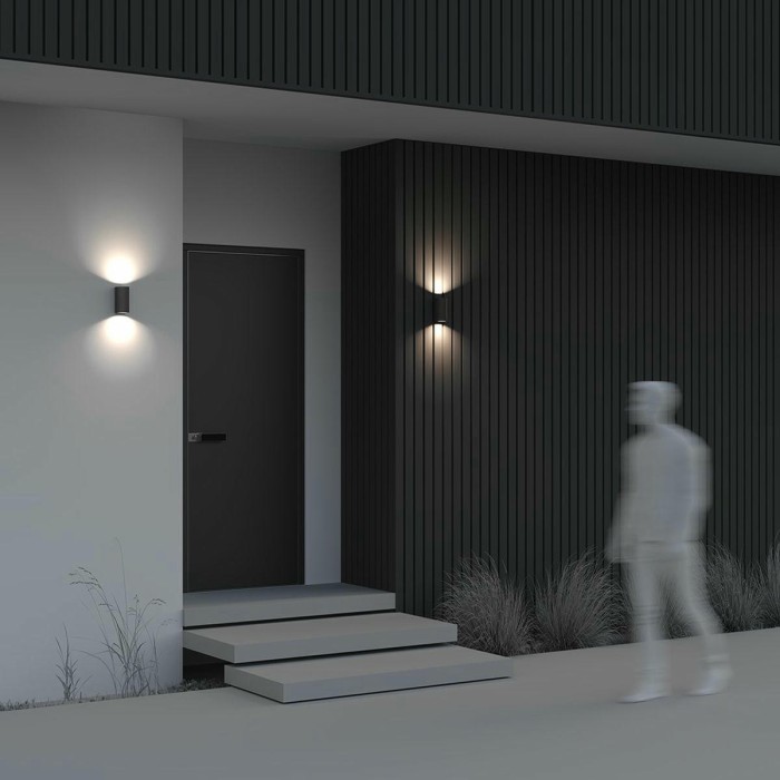 Уличный настенный светильник Maytoni Slat O044WL-02B