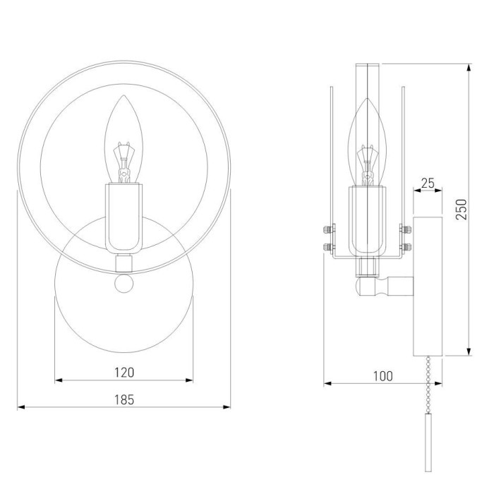 Бра Eurosvet Gallo 70121/1 черный