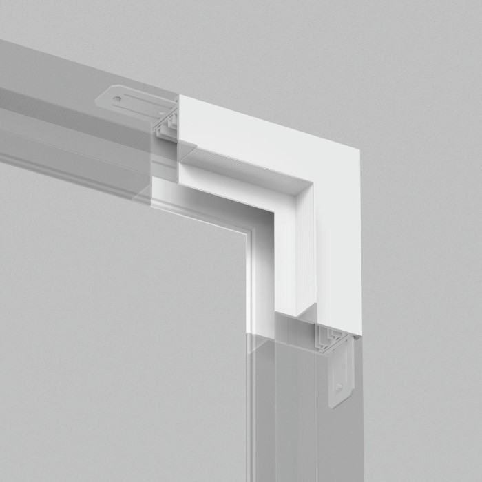 Коннектор L-образный стена-потолок Denkirs Smart Hide TR2118-WH