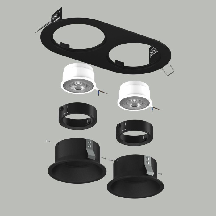 Комплект со светильником Lightstar Domino Round (214657+214607+214607+214007+214007) D6570707BMOD