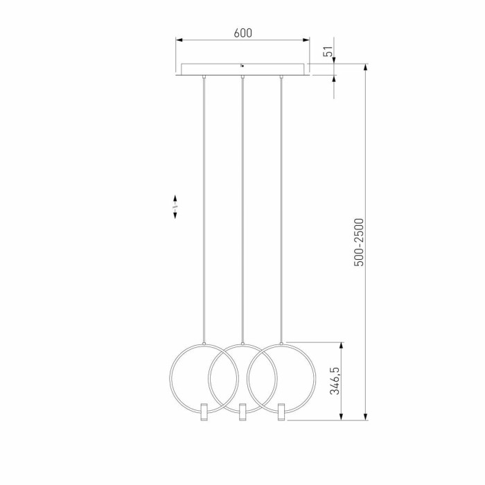 Подвесная светодиодная люстра Eurosvet Layla 50257/3 Led черный/ латунь