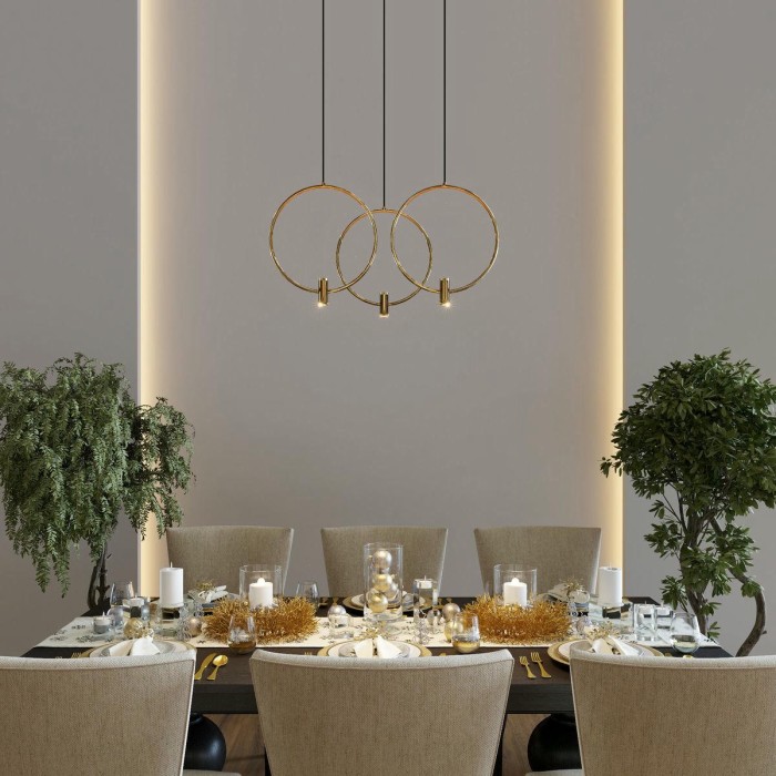 Подвесная светодиодная люстра Eurosvet Layla 50257/3 Led черный/ латунь