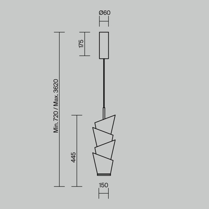 Подвесной светильник Maytoni MOD374PL-L28W3K
